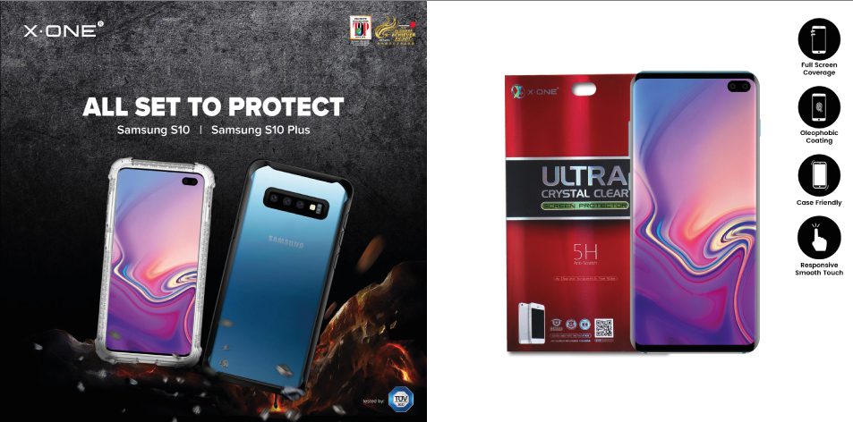 X.ONE® Galaxy S10 & S10 Plus DROPGUARD PRO & Ultra Series Screen Protector