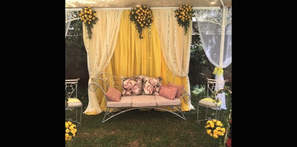 Outdoor Engagement Decor J.K. Florists