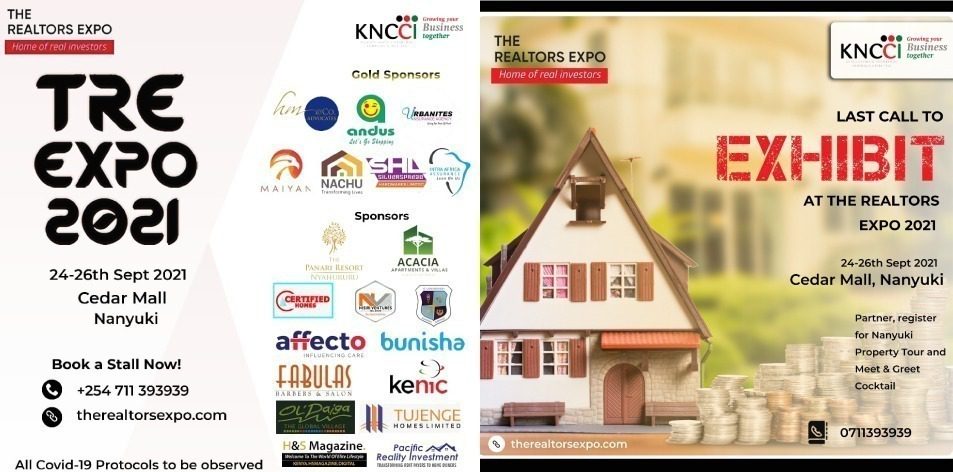 THE REALTORS EXPO '21- 4th Realtors Expo In Nanyuki 24th-26th September 2021: Last Call To Exhibit