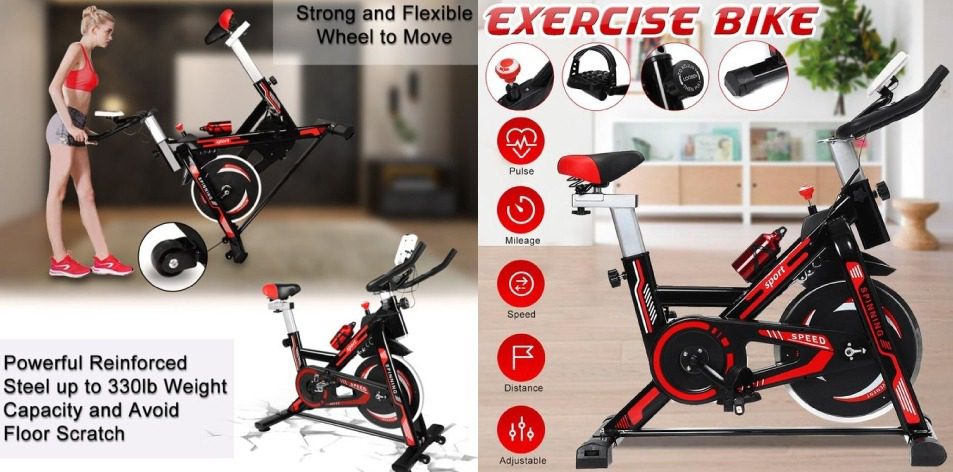 Exercise At Home With- SPORT Advanced Fitness Exercise Spin Bike