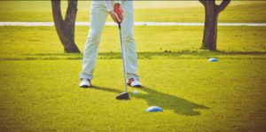 Golf stance & ball position