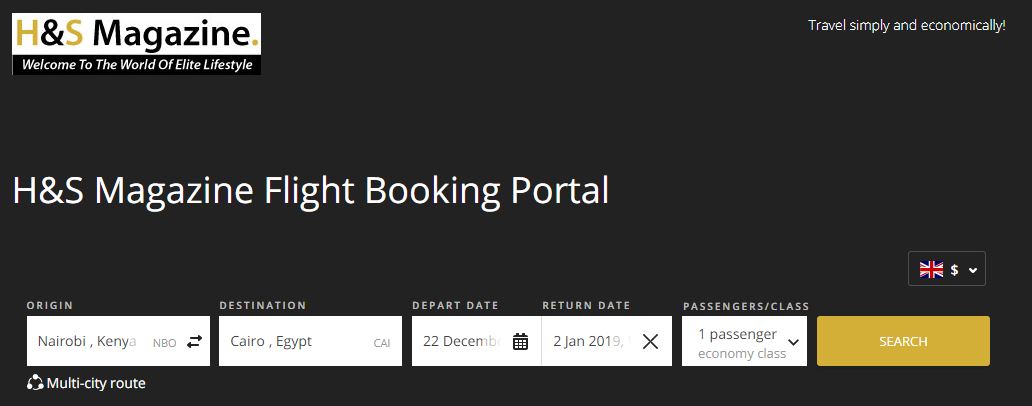 H&S Magazine Flight Booking Portal