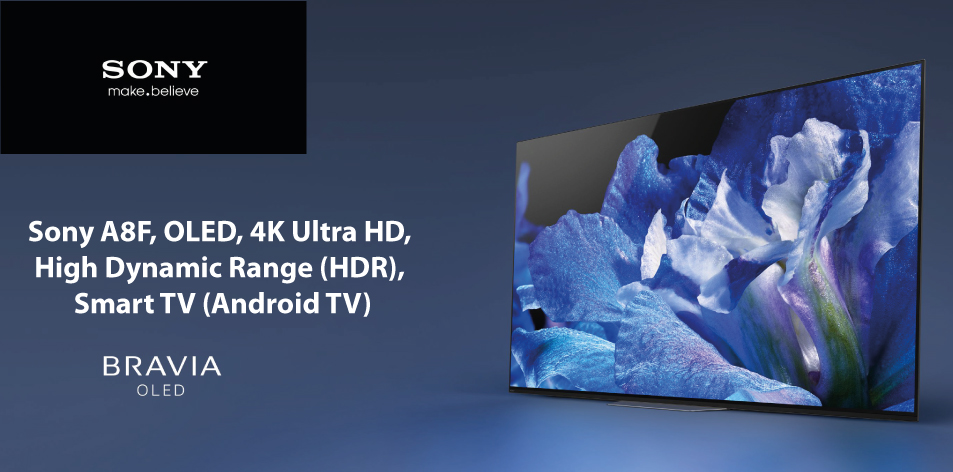 Sony A8F, OLED, 4K Ultra HD, High Dynamic Range (HDR), Smart TV (Android TV)