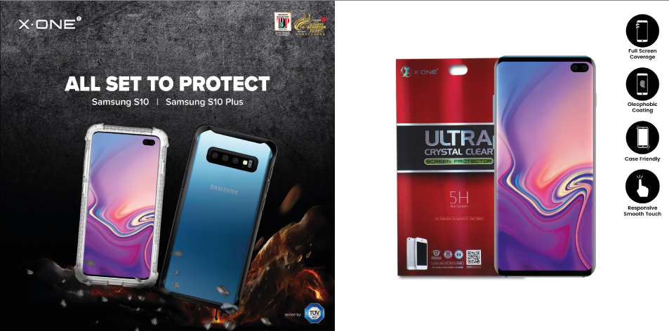 X.ONE® Galaxy S10 & S10 Plus DROPGUARD PRO & Ultra Series Screen Protector