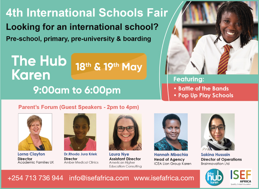 The 4th International Schools Fair This Weekend At The Karen Hub- 18th & 19th May 2019