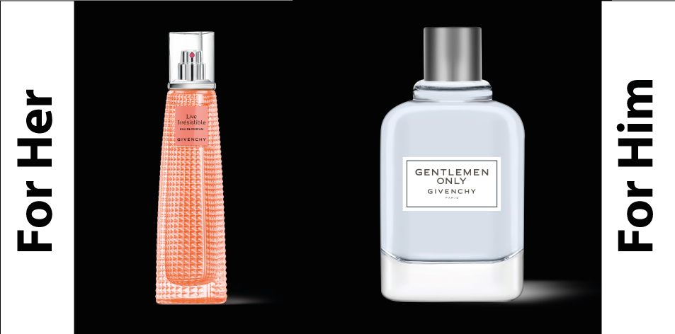 H&S Recommended Perfumes: GIVENCHY: For Him- Gentlemen Only & For Her- Live Irrésistible