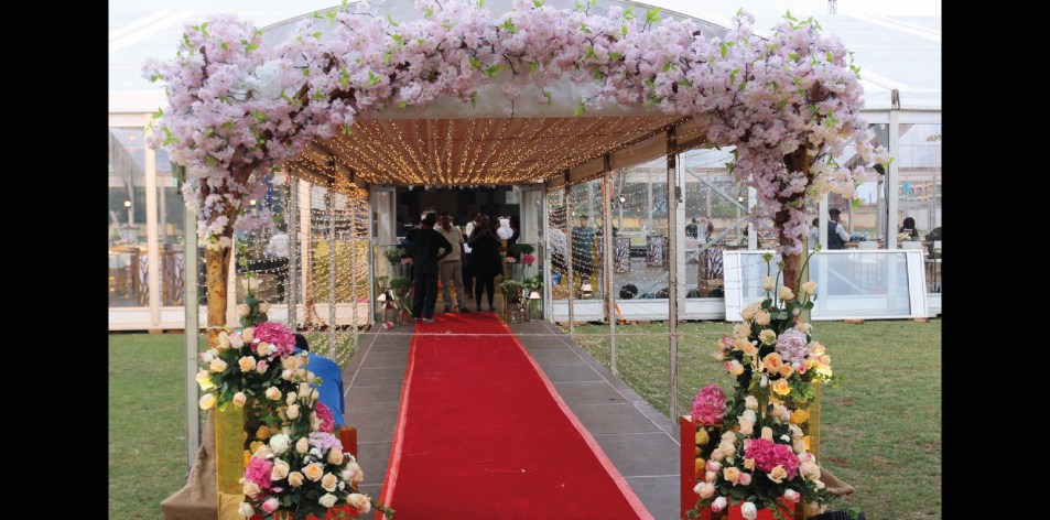elegant floral entrance