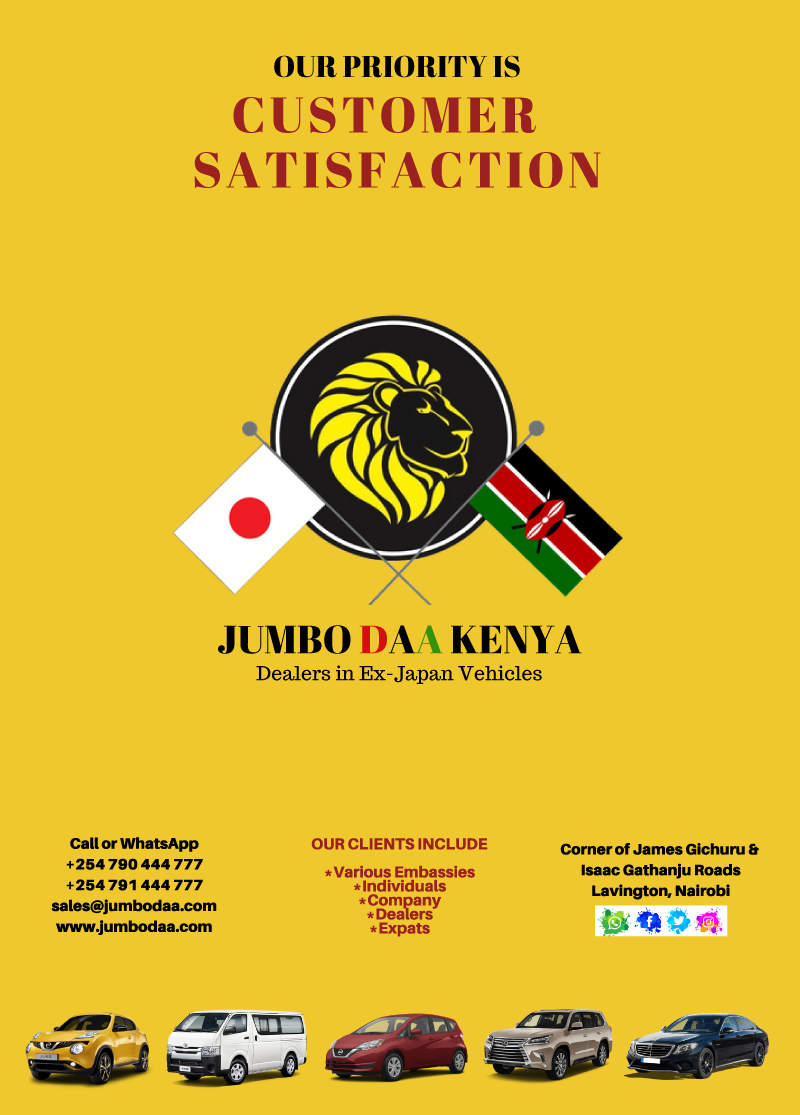 JUMBO DAA KENYA LTD- LAVINGTON, NAIROBI, OUR PRIORITY IS CUSTOMER SATISFACTION! Buy A Car In Kenya