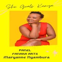 She Goals Kenya 1st Edition 2020 Launch Fanaka Arts, Maryanne Nyambura