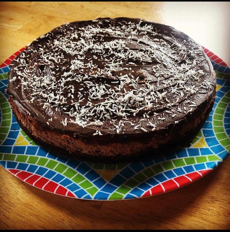 chocolate & coconut cheesecake