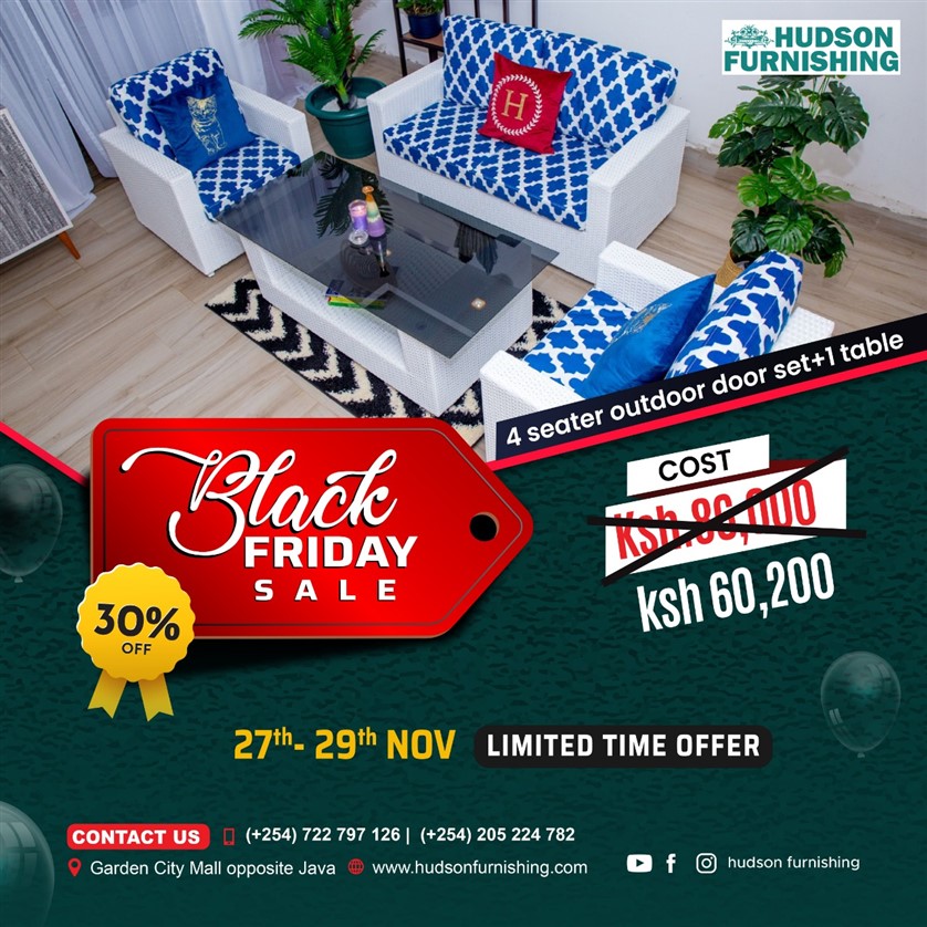 Hudson Furnishing - Don't Miss Our BLACK FRIDAY OFFERS! 27th-29th Nov. 2020