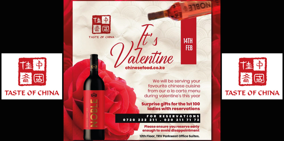 experience Valentine's at Taste Of China
