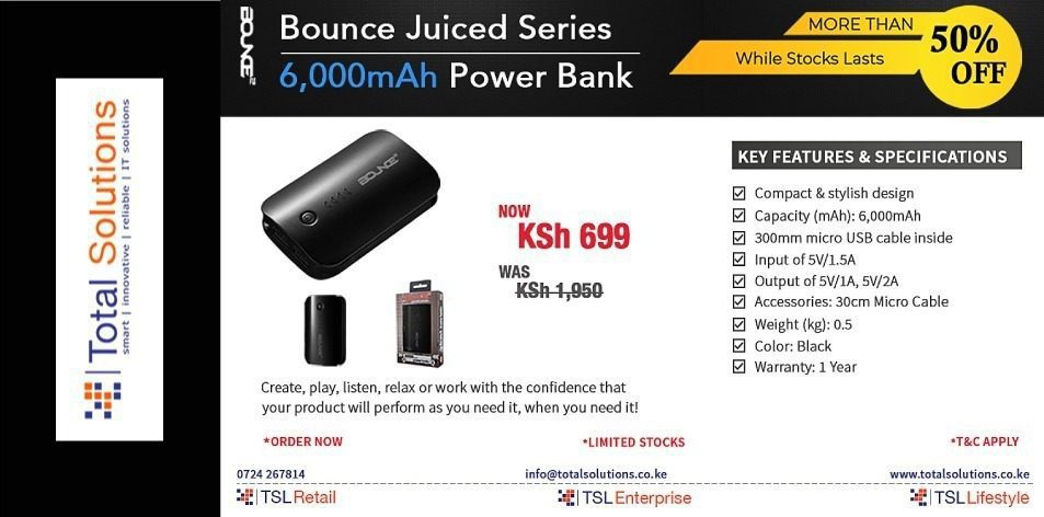 Total Solutions Ltd: BOUNCE SERIES: It’s More Than Just A Power Bank!