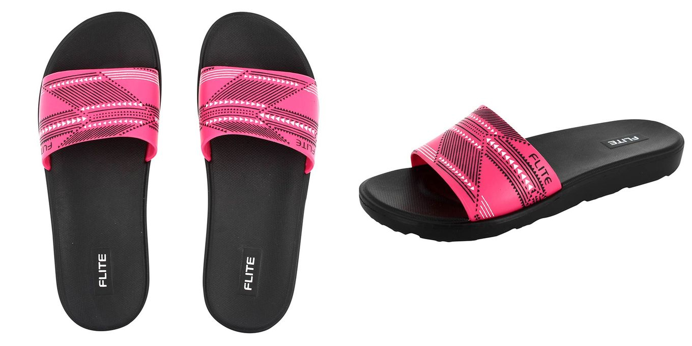 Flite Black/Pink - FL 384 Ladies Slippers