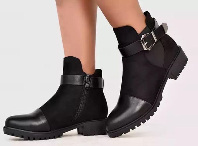 Fashion Ladies Casual Boots-Black
