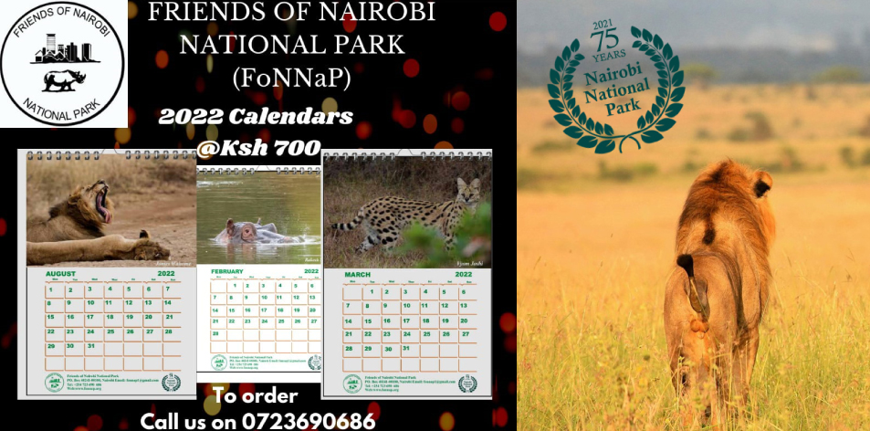 Get The Official FoNNaP Wildlife Calendar For 2022 & Support The Nairobi National Park