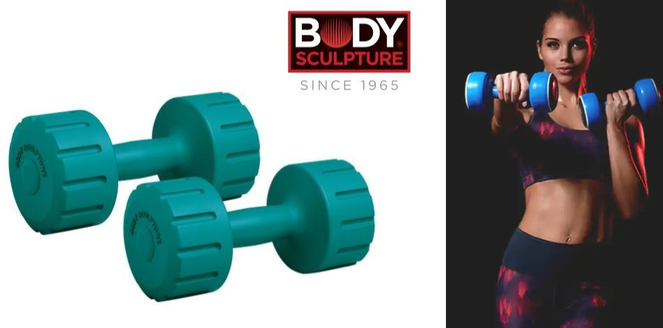 Come On Ladies, Get Your Workout On With Body Sculpture- A Pair Of 3kg Vinyl Dumbbell