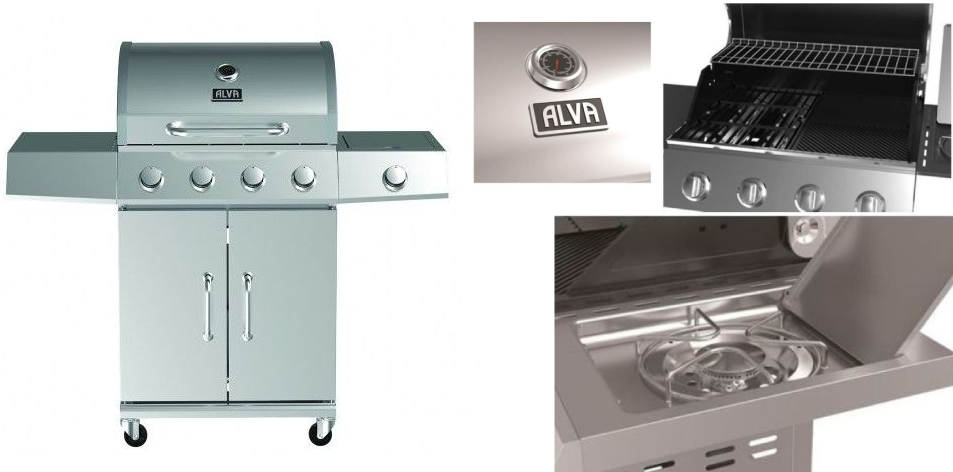 Enjoy Outdoor Barbeques More With This Easy To Use Alva Kalahari 4 Burner BBQ Set