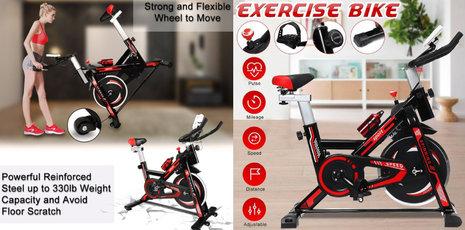 Exercise At Home With- SPORT Advanced Fitness Exercise Spin Bike