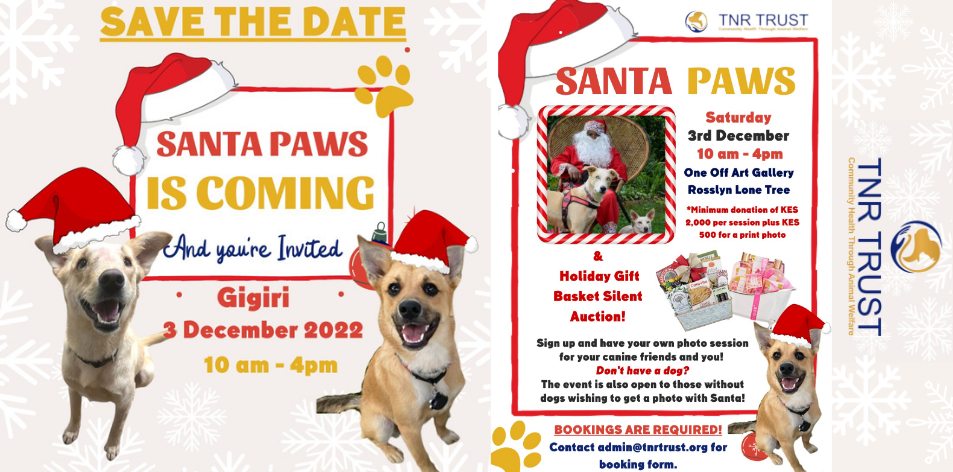 TNR Trust- Photo Session With Santa Paws On Saturday 3rd December 2022