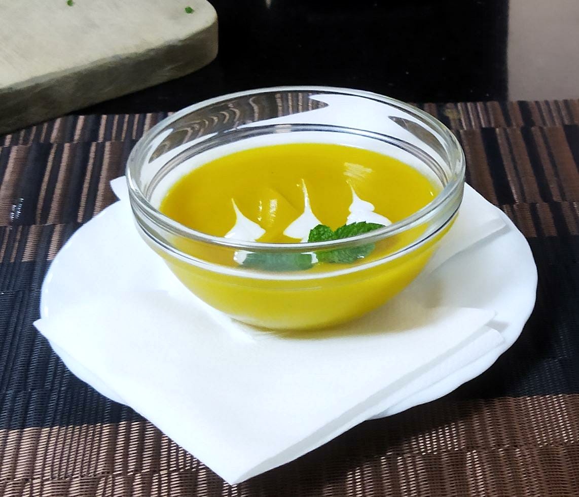 healthy herbed butternut soup
