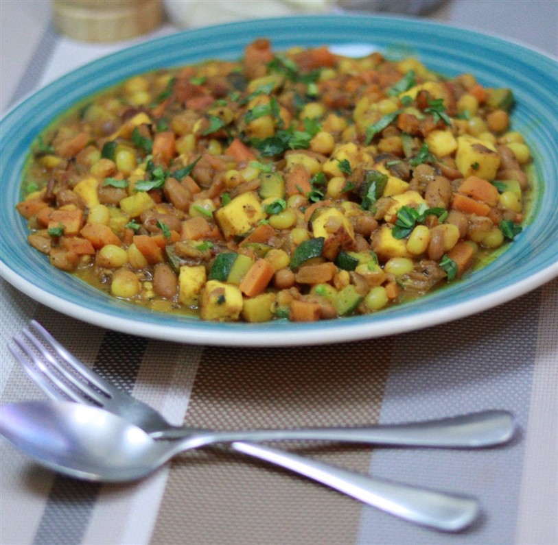 spicy githeri with paneer cheese