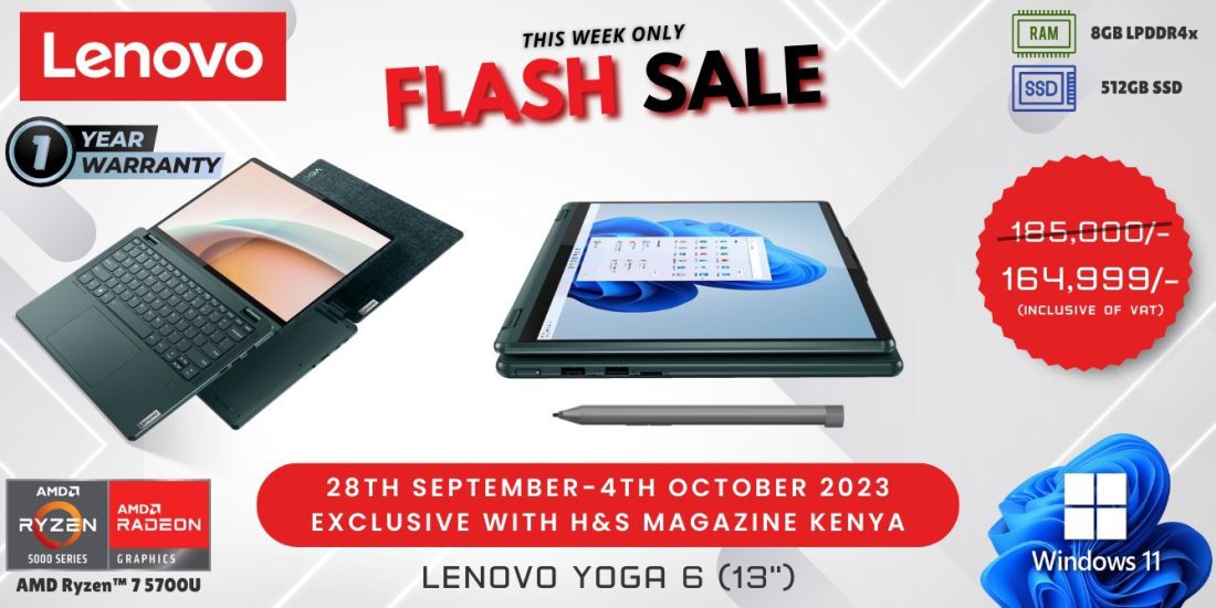 H&S Exclusive Tech Offers: This Week's Flash Deals! Introducing The Lenovo Yoga 6 Laptop - Where Style Meets Sustainability!